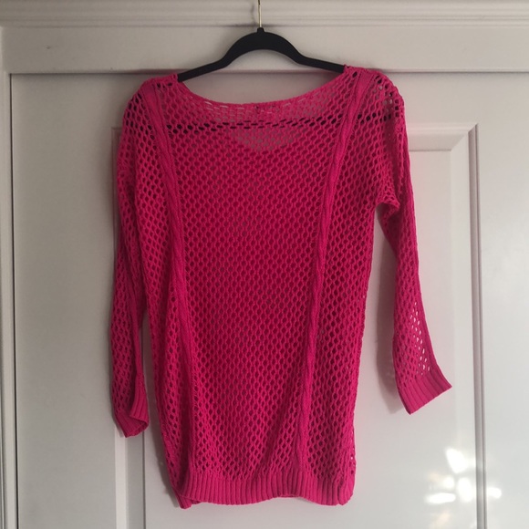 Bright Pink Net Top - Picture 2 of 2